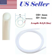 2M PTFE Teflon Tubing for Bowden Tube 3mm ID 4mm OD 3mm 3D printer Extruder