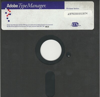 Adobe TypeManager ~ Windows Version: AWW2501011674 ~ 1990