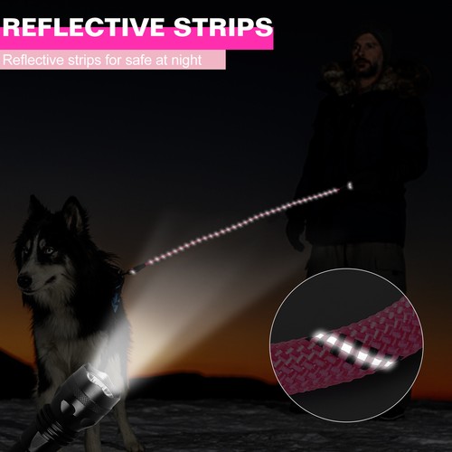 UrbanX reflektierende strapazierfähige Hundeleine bequem gepolsterter Griff 5 Fuß - Bild 27 von 42