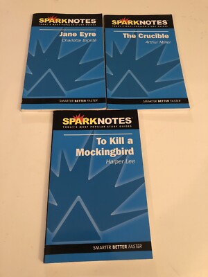 Sparknotes To Kill A Mockingbird, The Crucible, Jane Eyre Study Guide Books 3