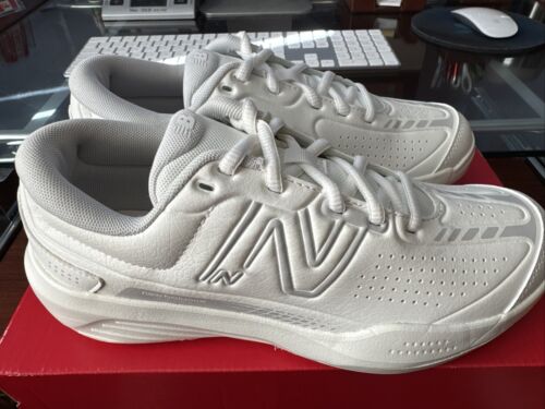 New Balance Womens 696 V5 Hard Court Athletic Tennis Shoes White/Blue (WCH696W5) - Picture 11 of 18