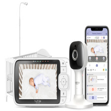 Hubble Nursery Pal Skyview Baby Monitor, 5" HD Baby Monitor with Crib Mount Came