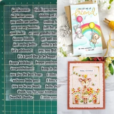 English Word Metal Cutting Dies Stamp Scrapbooking Embossing Stencil Die Cut