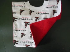NFL Atlanta FALCONS Baby/Toddler Bib - Handcrafted, NEW, REVERSIBLE