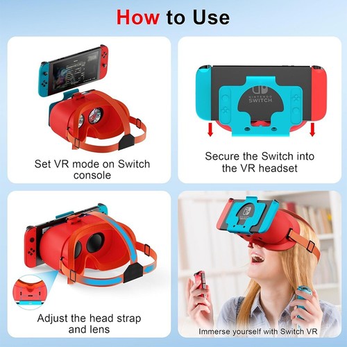 Langlebige kompakte Head-Mounted 3D Display VR Brille für Nintendo Switch OLED - Bild 8 von 12