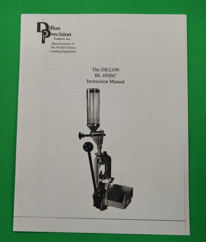 Dillon RL450 JrC Manual/Instructions/Parts List-NEW | eBay