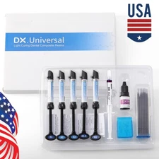 US Kit de resina de compuesto de cura dental Dentex Light Shade A1 A2 A3 A3.5 B1