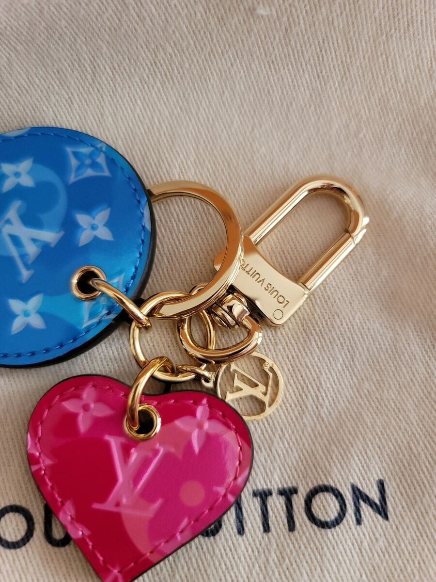 LOUIS VUITTON Monogram Bandana Mini Keepall Bag Charm Key Holder Blue  1198210