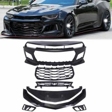 Fit 2010-2014 & 2015 Chevy Camaro 5TH to 6th Gen ZL1 Style New Front Bumper Kit
