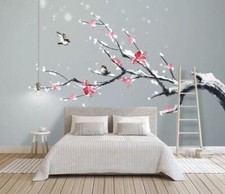 Fiocchi di neve 3D rami ZHUC8735 carta da parati immagine da parete carta da parati fotografica rimovibile Ann