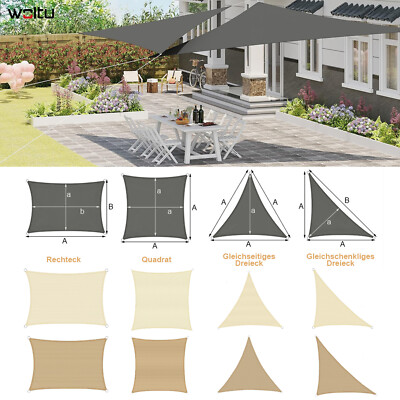 Sonnensegel Wetterbeständig Sonnenschutz Windschutz HDPE UV Schutz für Garten
