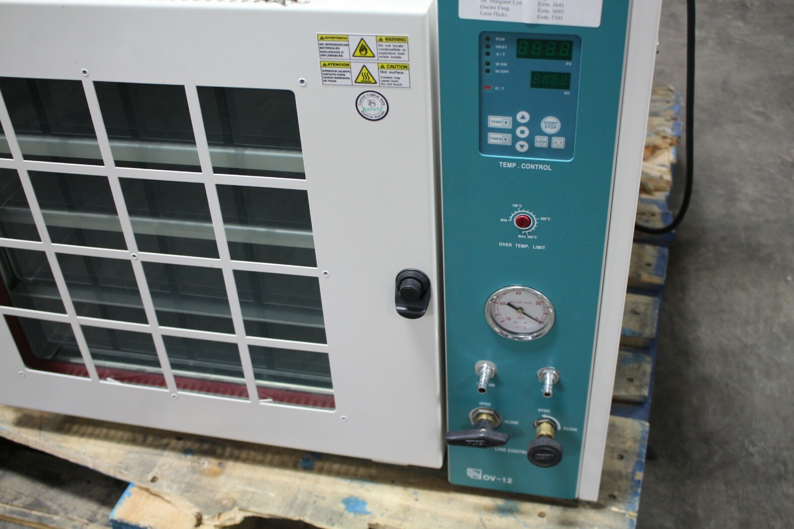 Jeio Tech AAH13126U Vacuum Oven 2.2 cu. ft.; 230 VAC OV12 Lab