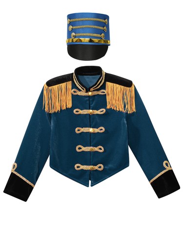 Kids Uniform Major Costume Performance Jacket Halloween Victorian Role Play - Picture 25 of 48