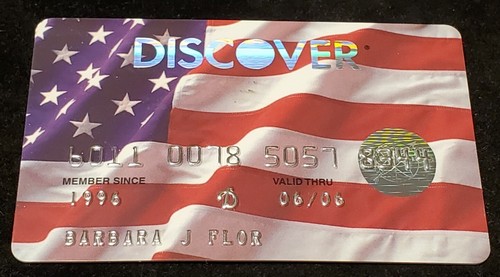 Discover credit card ~ exp 2006 ~ our inventory # cc1170 American Flag