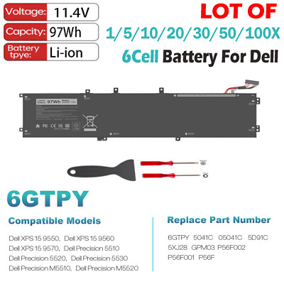 #ad #ad 🧡LOT OF 6GTPY Battery For Dell XPS 15 9560 2017 9570 Precision 5520 5530 M5530 $1140.00