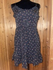 NWT Pretty Little Thing Black Corset Rose Dress Size Womens Size 12