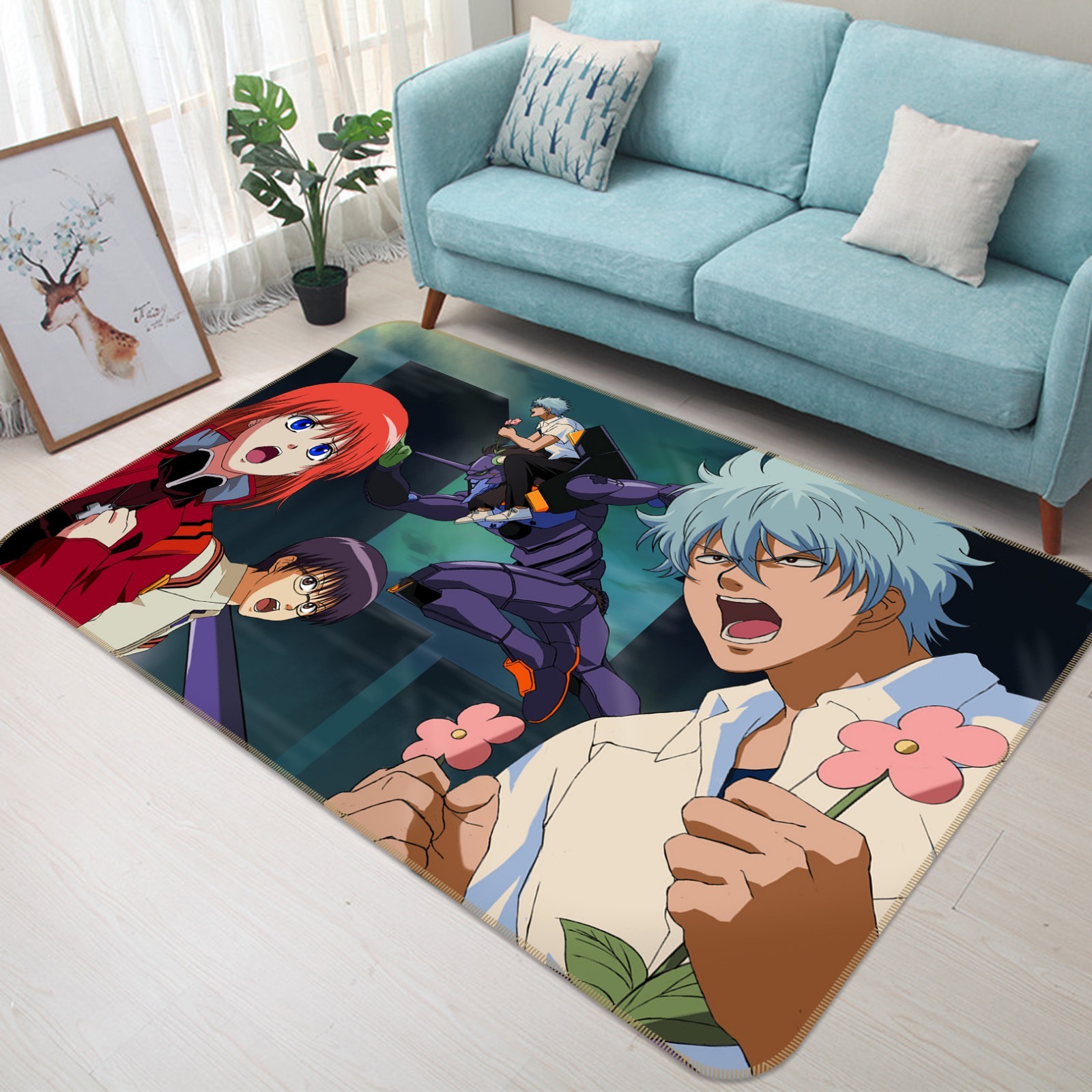 3D GINTAMA 9 Japan Anime Non Slip Rug Mat Round Elegant Carpet AU 3D GINTAMA 9 Japan Anime Non Slip Rug Mat Round Elegant Carpet AU