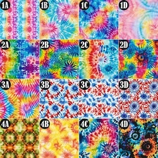 Tie Dye Pattern Adhesive Vinyl or HTV Heat Transfer, Rainbow, Oracal, Siser