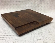 VTG MCM ATAPCO Siamese Teak Footed Cutting Board