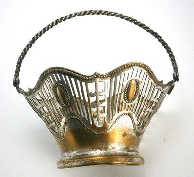 WMF Arts & Crafts Swing Handle Bon Bon Basket from the turn of Century