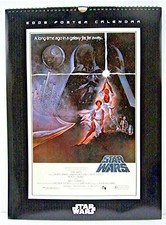2006 Star Wars Poster Calendar Mark Hamill Harrison Ford Carrie Fischer Unused