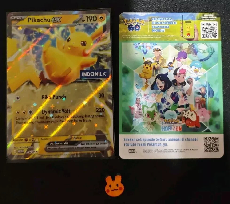 Pokemon Pikachu Indomilk Promo Holo 195/SV-P Stamped Pokemon