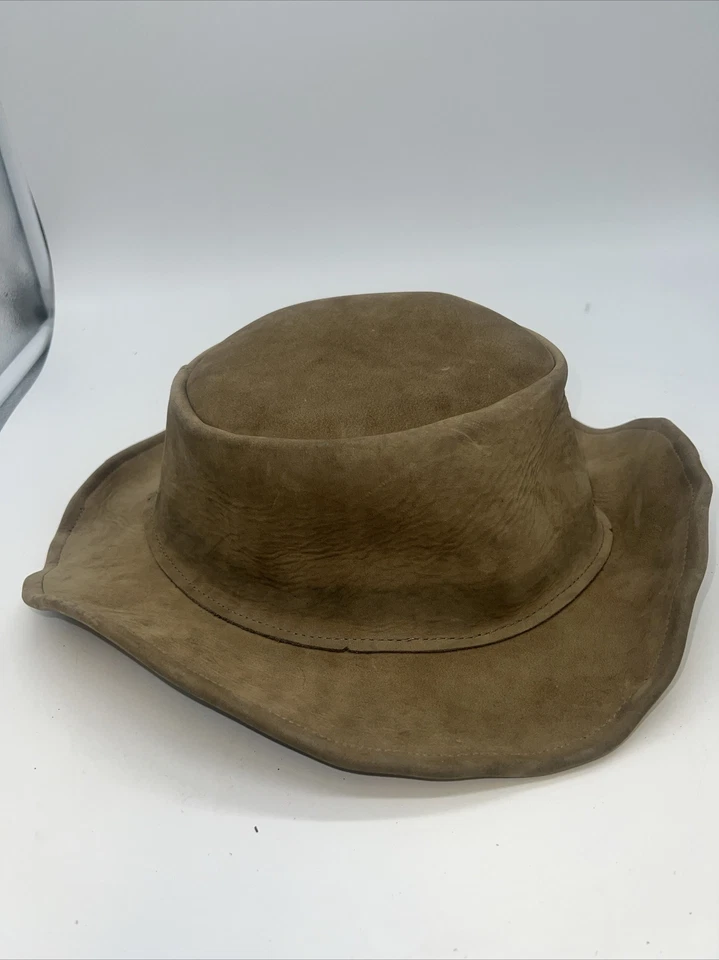 Sombrero de Vaquero de Cuero Estrella del Norte De Colección Indiana Jones Tostado Disfraz Grande Foto 4 de 4
