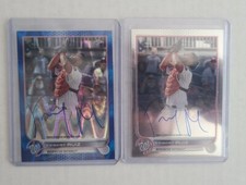 2022 Topps Chrome Keibert Ruiz CVA-KR BLUE Wave  Refractor Auto /150 & Base Auto