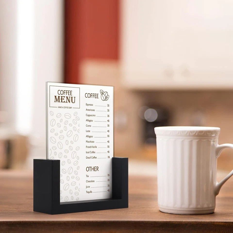 5x7 Picture Frame Set of 2, Black Rustic Wooden Photo Frames 5 by 7 Inch with HD - Image 4 of 4