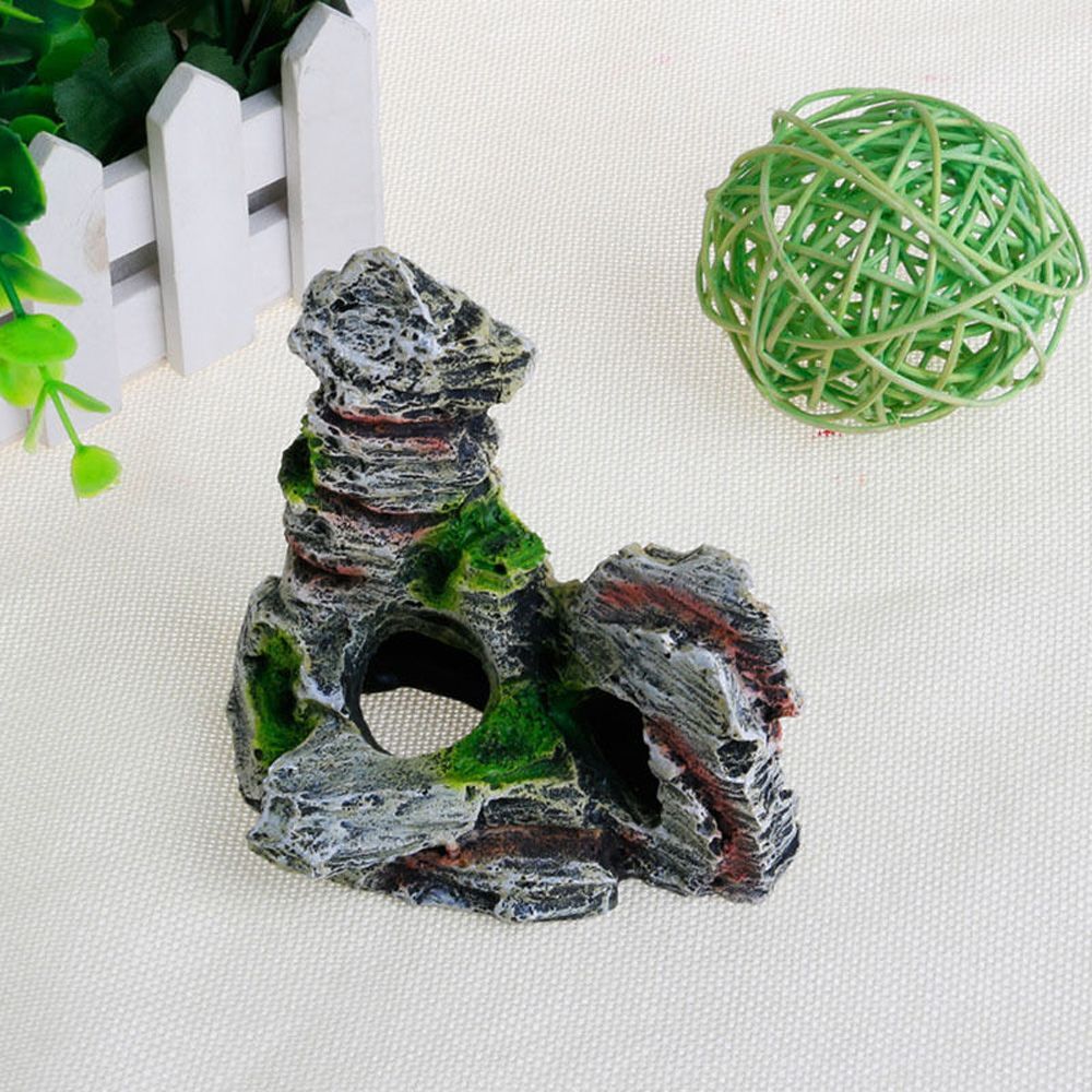Mountain View Aquarium Decoration Rock Cave Stone Rockery Ornament Fish
