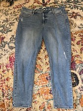 Ava  Viv Jeans Women 20W High Rise Skinny Distressed Light Wash Stretch