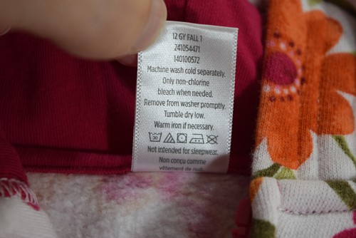 2011 Gymboree GIRLS L 10-12 Floral Full Zip Hoodie Sweatshirt - Picture 4 of 9