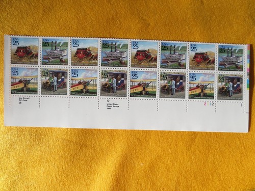 Doc Sc# 2434-37 20th Universal Postal Congress 25¢ 1989 Block of 16 MNH - Picture 9 of 10