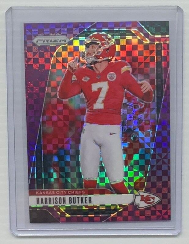 2024 Panini Prizm Harrison Butker Purple Power Prizm #29/49 Chiefs