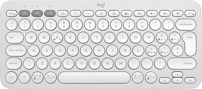 Logitech Pebble Keys 2 K380S Bluetooth Keyboard - White - AZERTY - France