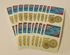 Mrs. Grossman's Lot of 10 Strips ~50 (Anniversary) Paper Whispers~ 1999 Stickers