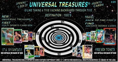 2022 UNIVERSAL TREASURES Box 3 Sports Find A 1957 MANTLE JORDAN RC HOF /700