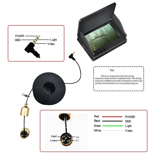 Underwater Fish Camera 12-28V Fishing Vision Camera Fish Infrared Light4754 - Picture 3 of 5