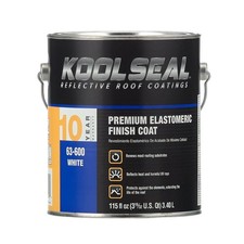 Kool Seal Premium 10 Year Elastomeric Roof Coating, White, 1 Gallon