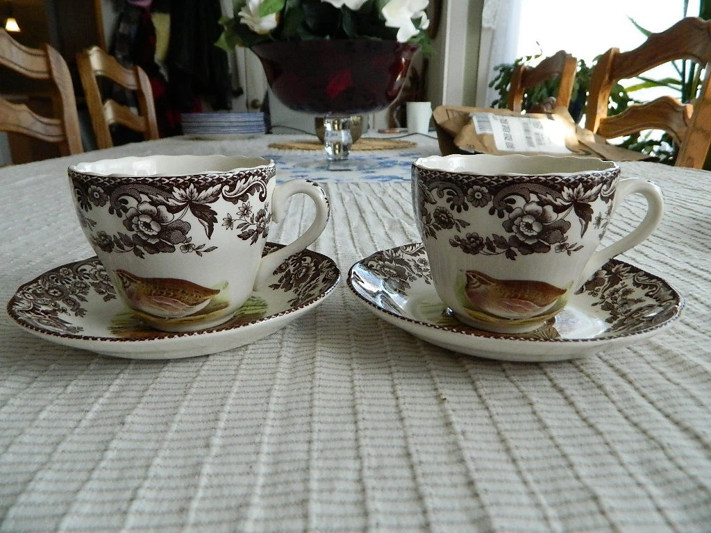 Spode Woodland Teacup & Saucer Set - Thumbnail 2