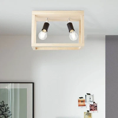 Brilliant Deckenleuchte Lampe Nerea Holz Eiche max. 2 x 15W E27 schwenkbar - Bild 1 von 4