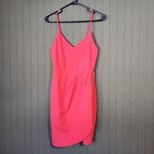 Lulus Forever Your Girl Bodycon Dress Spaghetti Strap Magenta Women's Medium