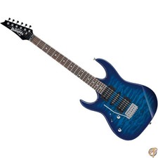 Ibanez Gio GRX70QAL Left Transparent Blue Burst Electric Guitar #BE17179