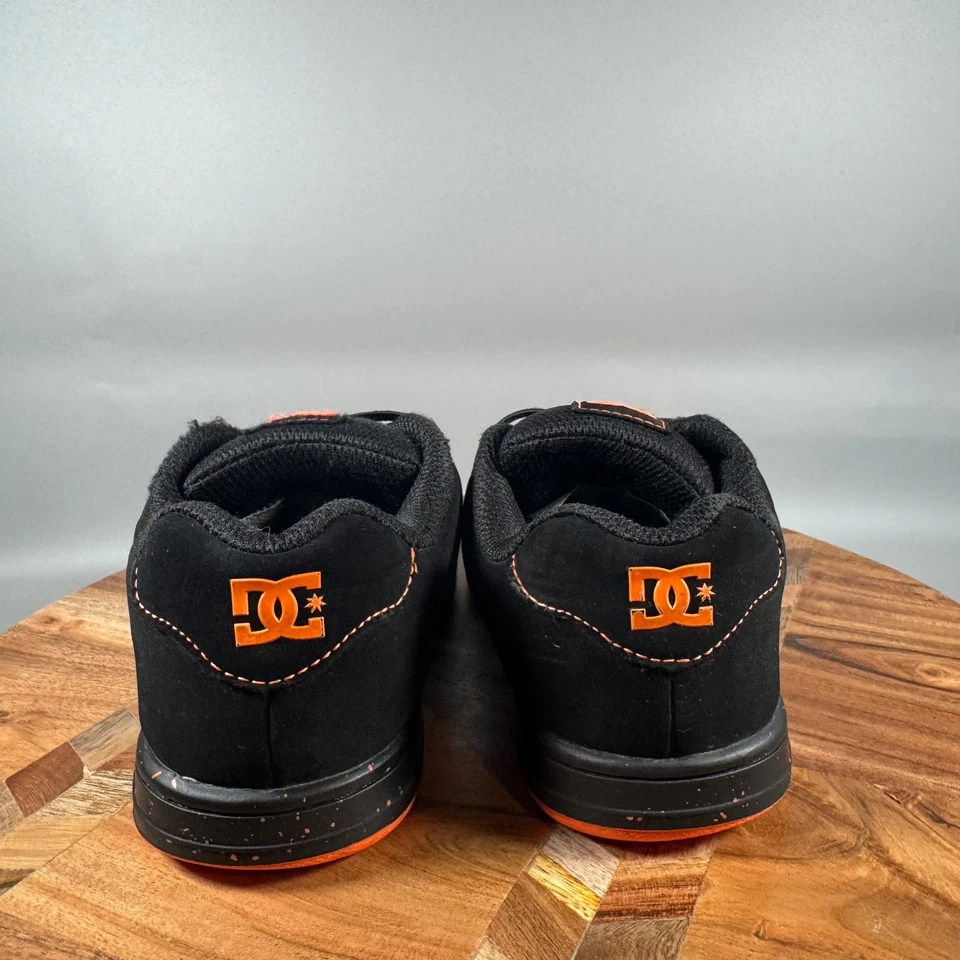 Tênis de skate DC Shoes infantil preto laranja tamanho 2 juvenil - Imagem 4 de 4