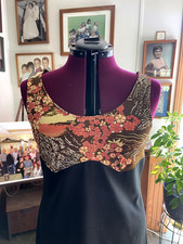 1970s vintage set sleeveless floral maxi dress with matching jacket floral print