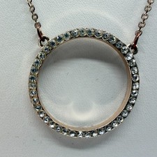 Radiant Crystal Circle Pendant Necklace Minimalist Statement Jewelry Gift Idea