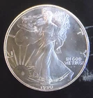 1990 American Eagle Toned Walking Liberty Bullion Vtg-0.999 Silver 1 Oz Coin 2p