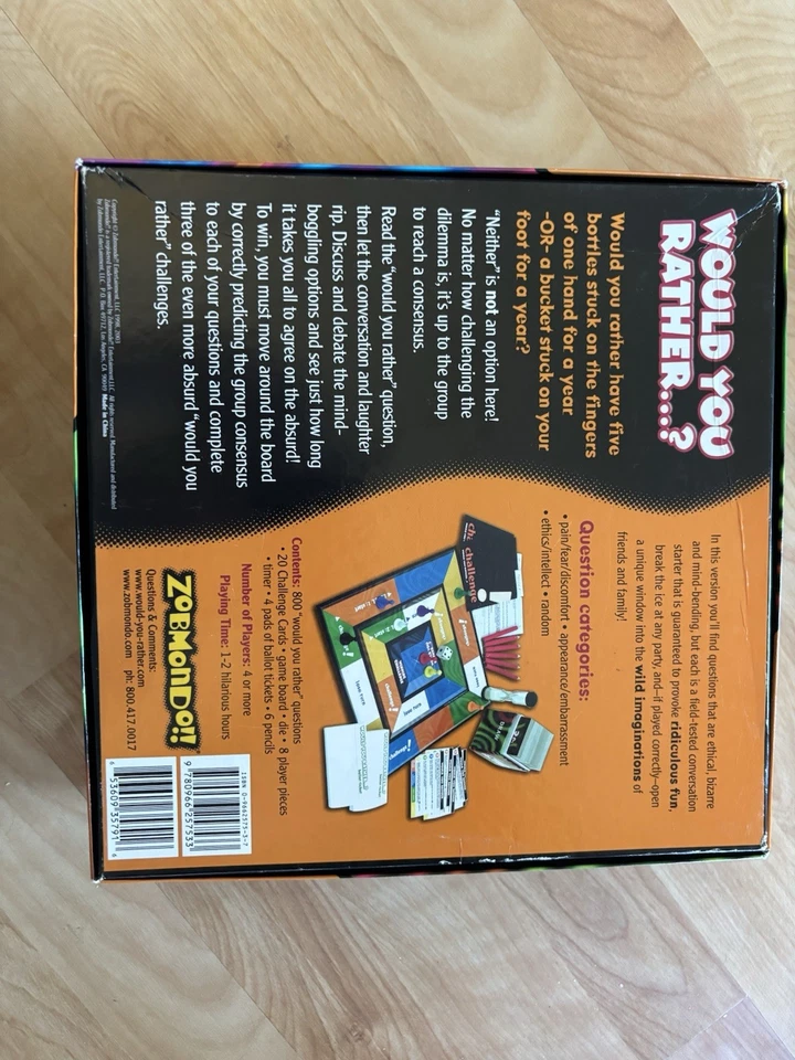 Would You Rather Zombondo Board Game Classic Edition - Image 2 of 3