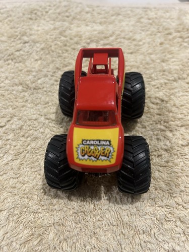 🔥 🔥 🔥 Monster Jam Carolina Crusher, Red Yellow 1:64 Hot Wheels 🛻 🔥 🔥 🔥 ...