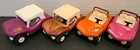 Vintage Mini Tonka Dune Buggy Set Of 4 Pink Purple Orange Copper
